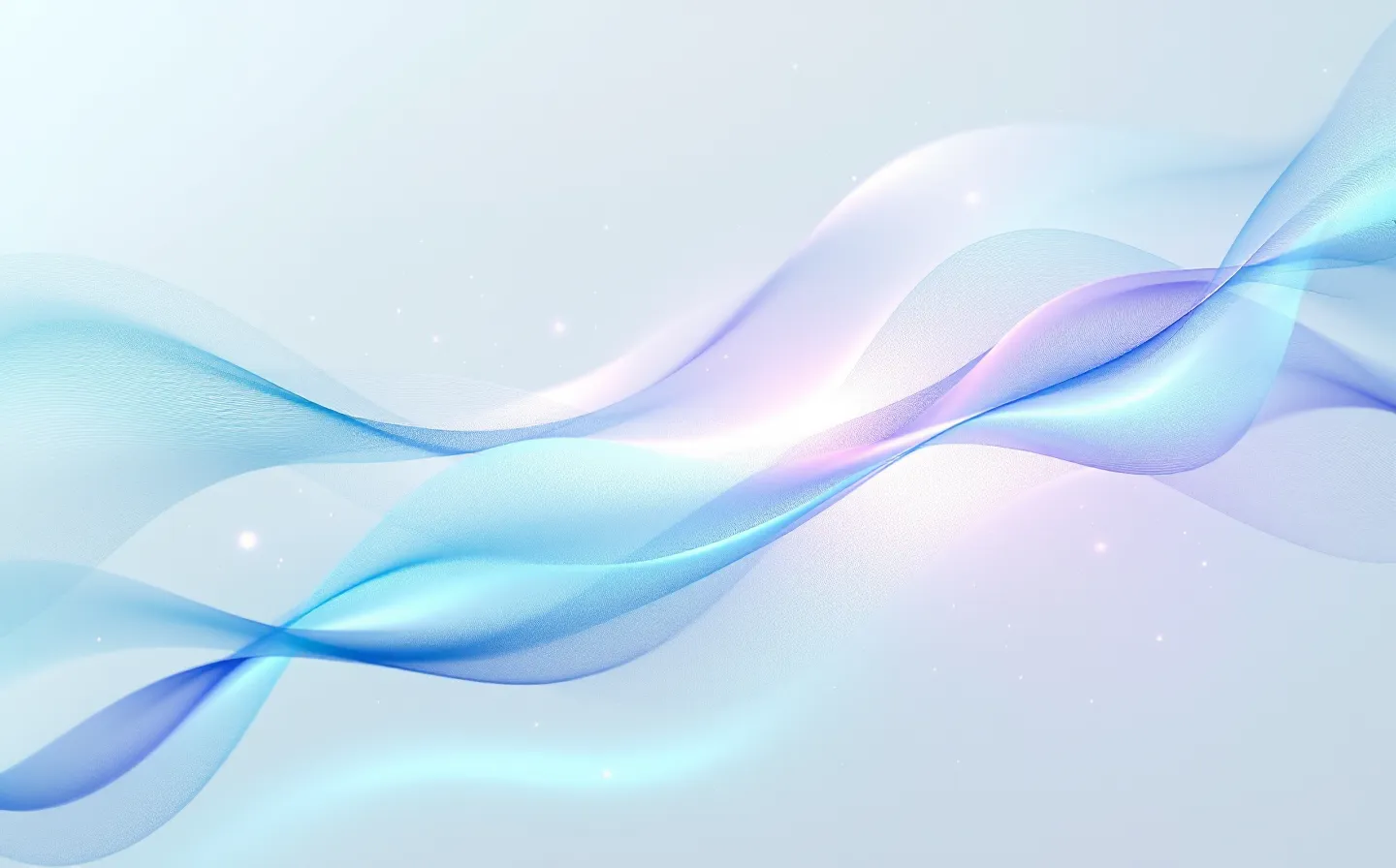 Three luminous strands in aqua, teal, and violet converging on a single glowing repair node on a cool pearl ground